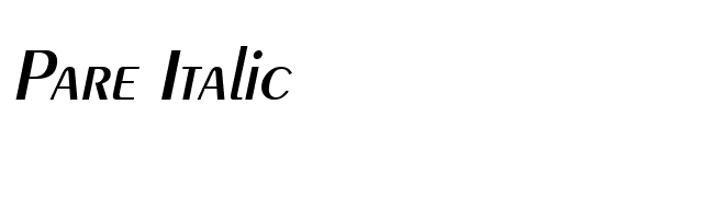 Pare Italic font preview