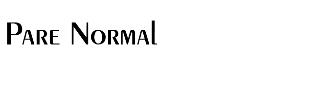 Pare Normal font preview