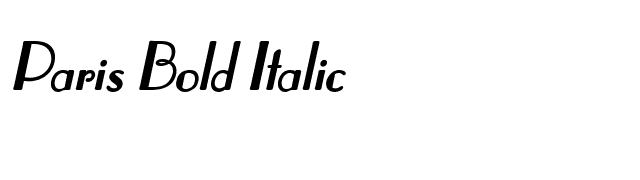 Paris Bold Italic font preview