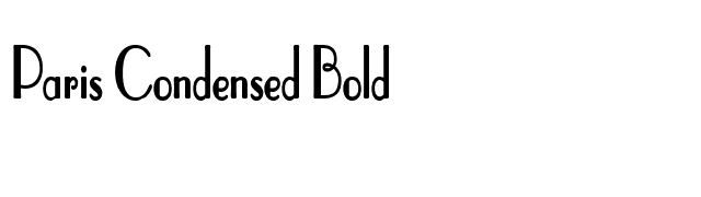 Paris Condensed Bold font preview