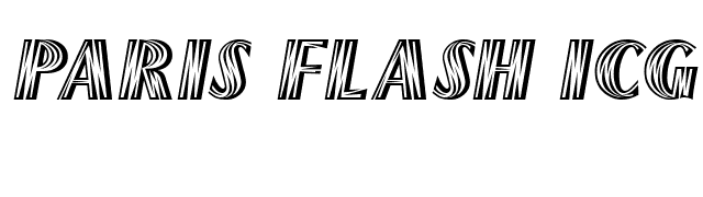 Paris Flash ICG font preview