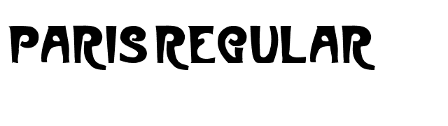 Paris Regular font preview