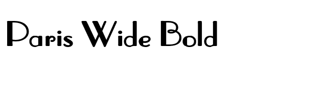 Paris Wide Bold font preview