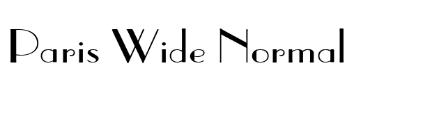 Paris Wide Normal font preview