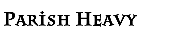 Parish Heavy font preview