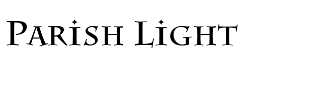 Parish Light font preview