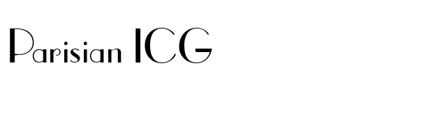 Parisian ICG font preview