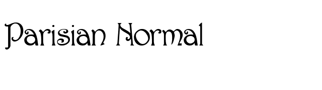 Parisian Normal font preview