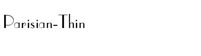 Parisian-Thin font preview