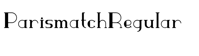 ParismatchRegular font preview