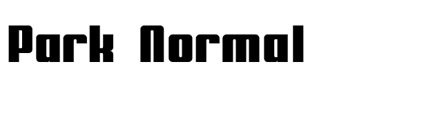 Park Normal font preview