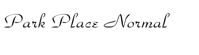 Park Place Normal font preview