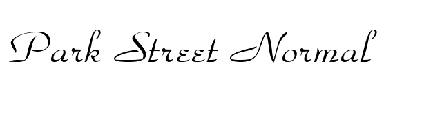 Park Street Normal font preview