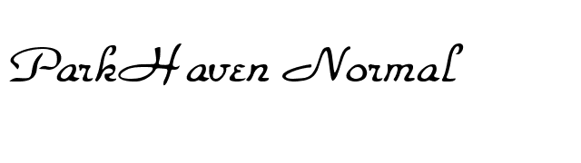 ParkHaven Normal font preview