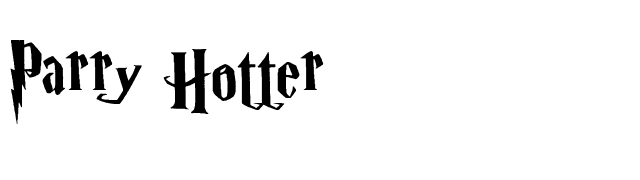 Parry Hotter font preview