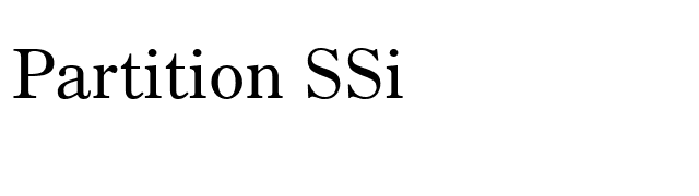 Partition SSi font preview