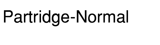 Partridge-Normal font preview