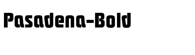 Pasadena-Bold font preview