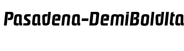 Pasadena-DemiBoldIta font preview