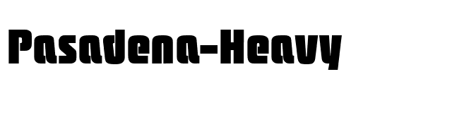 Pasadena-Heavy font preview