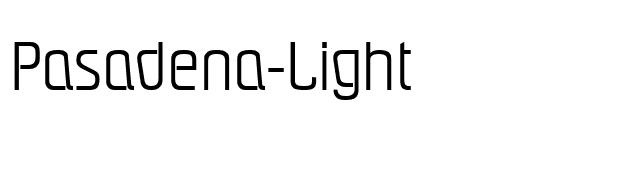 Pasadena-Light font preview