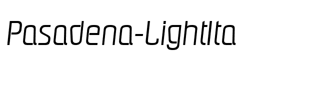 Pasadena-LightIta font preview