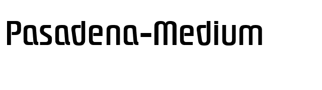 Pasadena-Medium font preview