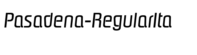 Pasadena-RegularIta font preview