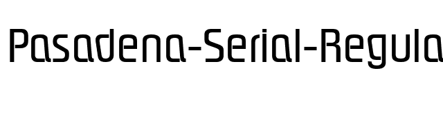 Pasadena-Serial-Regular font preview