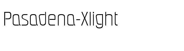 Pasadena-Xlight font preview