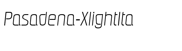 Pasadena-XlightIta font preview