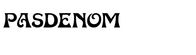 Pasdenom font preview