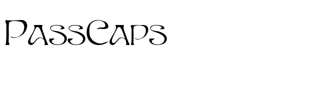 PassCaps font preview