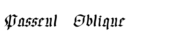 Passeul Oblique font preview