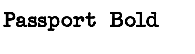 Passport Bold font preview