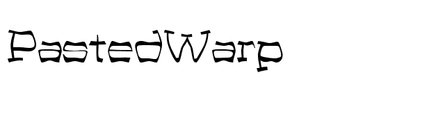 PastedWarp font preview