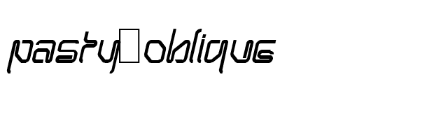 Pasty Oblique font preview