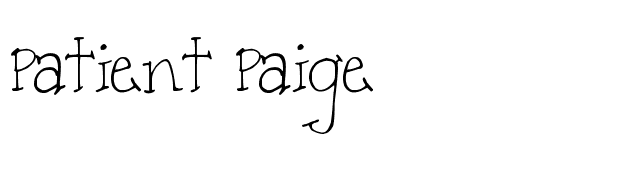 Patient Paige font preview