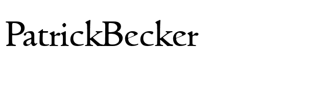 PatrickBecker font preview