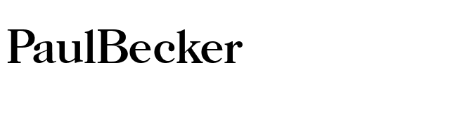 PaulBecker font preview