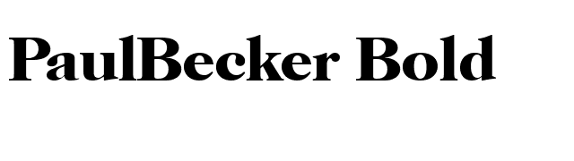 PaulBecker Bold font preview