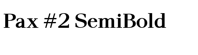 Pax #2 SemiBold font preview