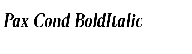 Pax Cond BoldItalic font preview