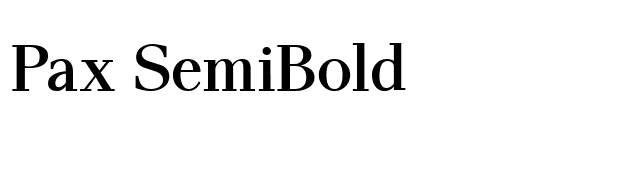 Pax SemiBold font preview