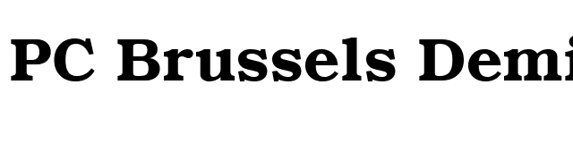 PC Brussels Demi font preview