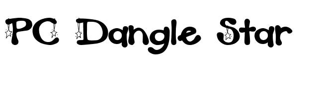 PC Dangle Star font preview