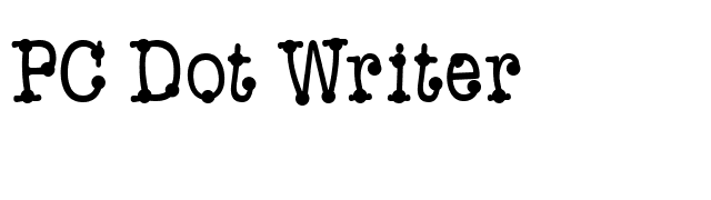 PC Dot Writer font preview