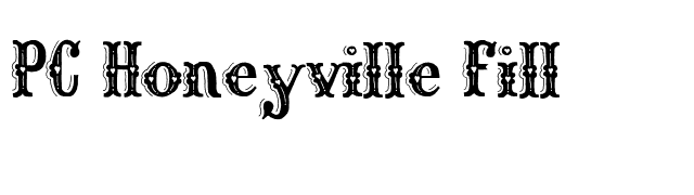 PC Honeyville Fill font preview