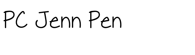 PC Jenn Pen font preview