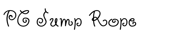 PC Jump Rope font preview